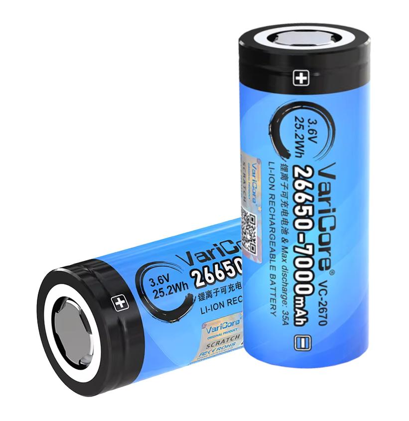 Аккумулятор Батарея Элемент Varicore Vc-2670 26650 Li-Ion 3.7V 7000 мАч