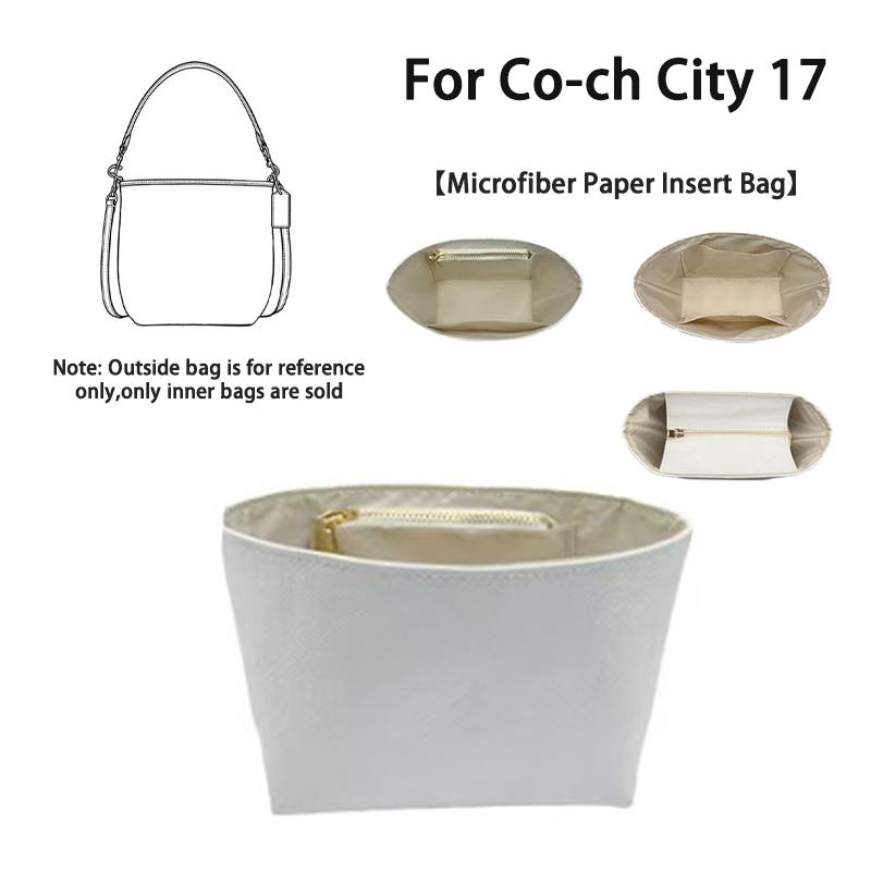 EverToner Microfiber Paper Liner Insert for Co-ch City 17 Bucket Bag Waterproof Lightweight Organizer with Storage Inner Support