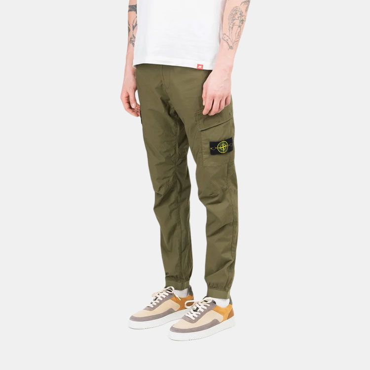 STONE ISLAND SS21 Casual Pants Men's Army Green 741531303-V0058