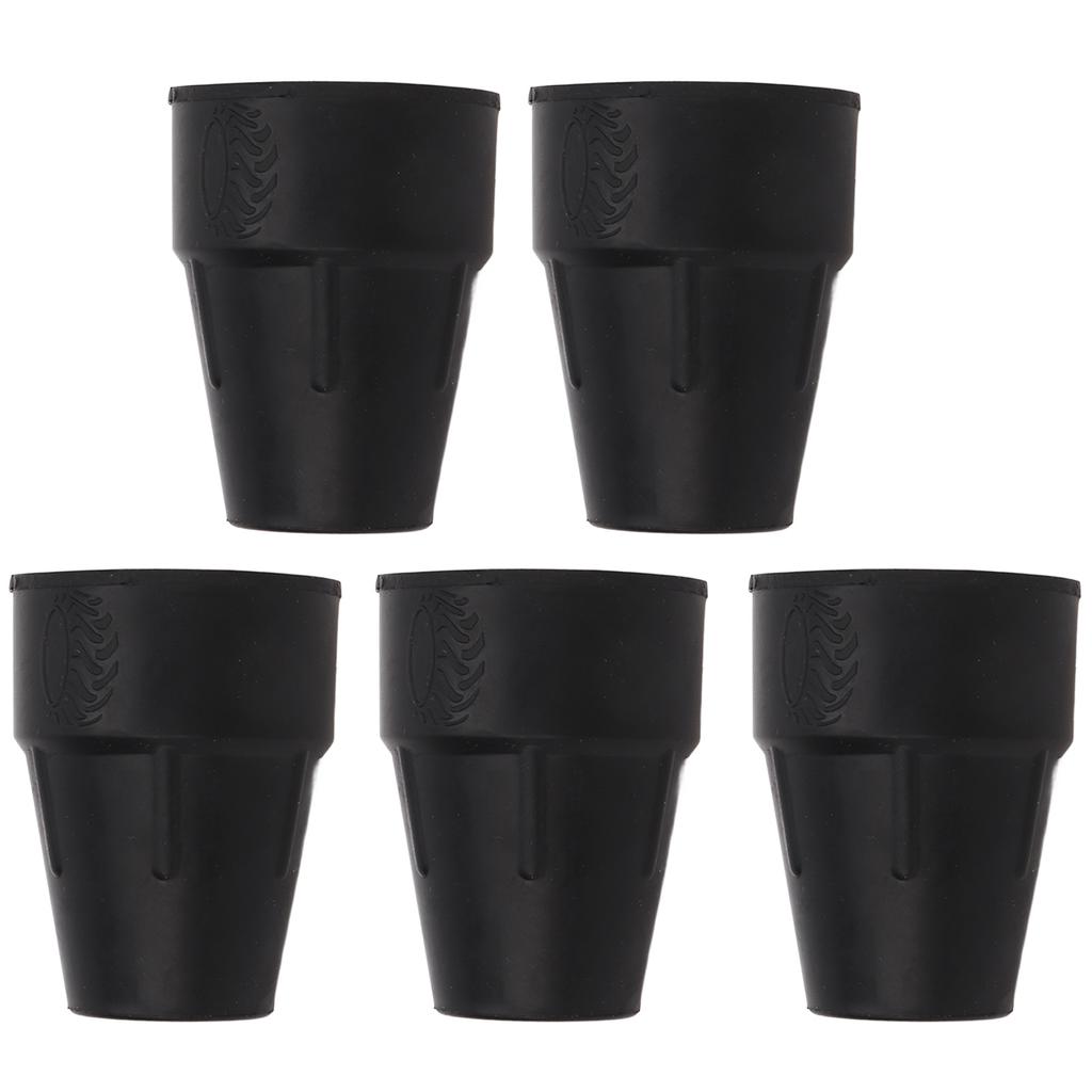 5pcs Walking Cane Tip Flat Rubber Wear Resistance Replacement Crutches Accessories for Grass Loose