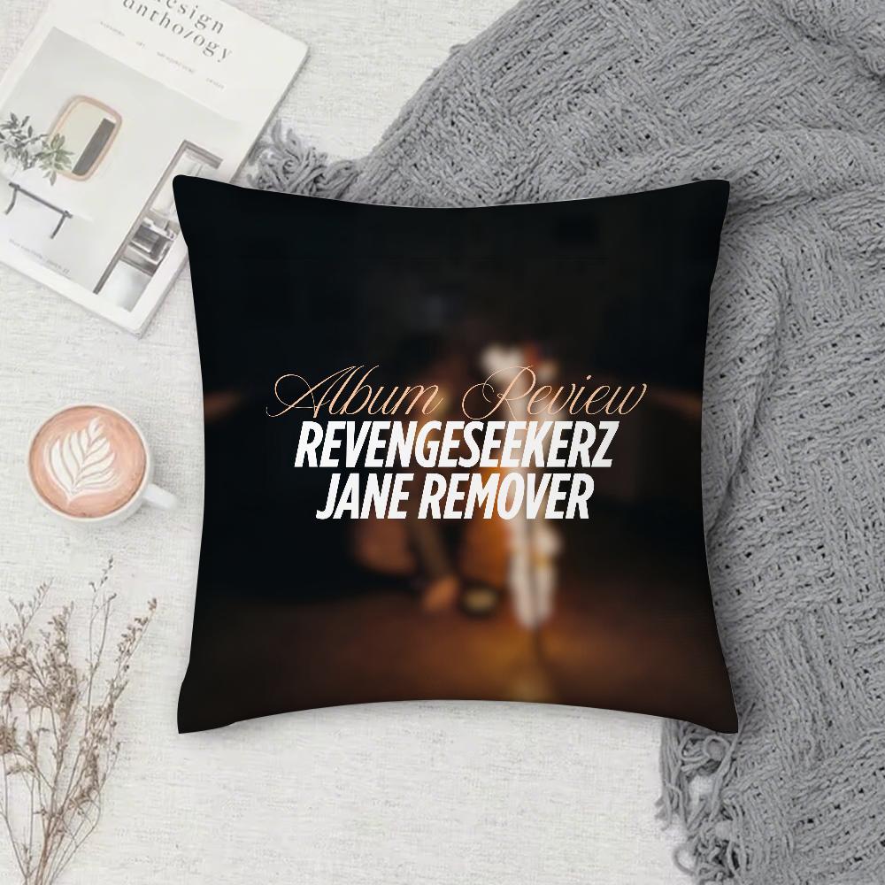 Singer J-Jane Remover Music Pillow Case Square Double-Sided Printing Short Plush Sofa Cushion Cover Bedroom Bedside Pillow