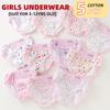 5Pcs Girls Underwear Panties Baby Underwear Shorts Kids Briefs Print Briefs Girl Cotton Panties