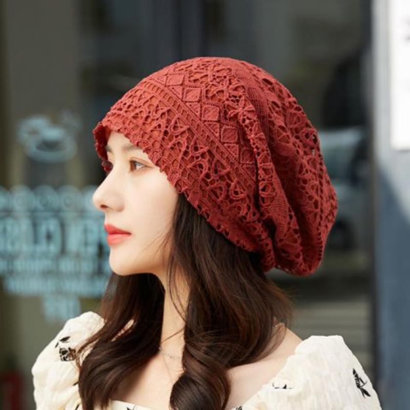 Женская тонкая полая хлопковая шапка, женская вязаная крючком шапка, тканая шерстяная шапка, повязка на голову, вязаная шапка
