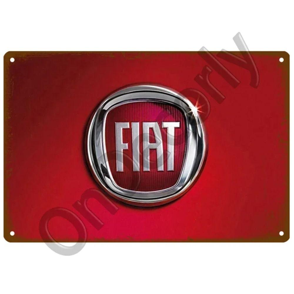 Металлическая вывеска для гаража FIAT, Настенный декор с логотипом автобренда 20x30см