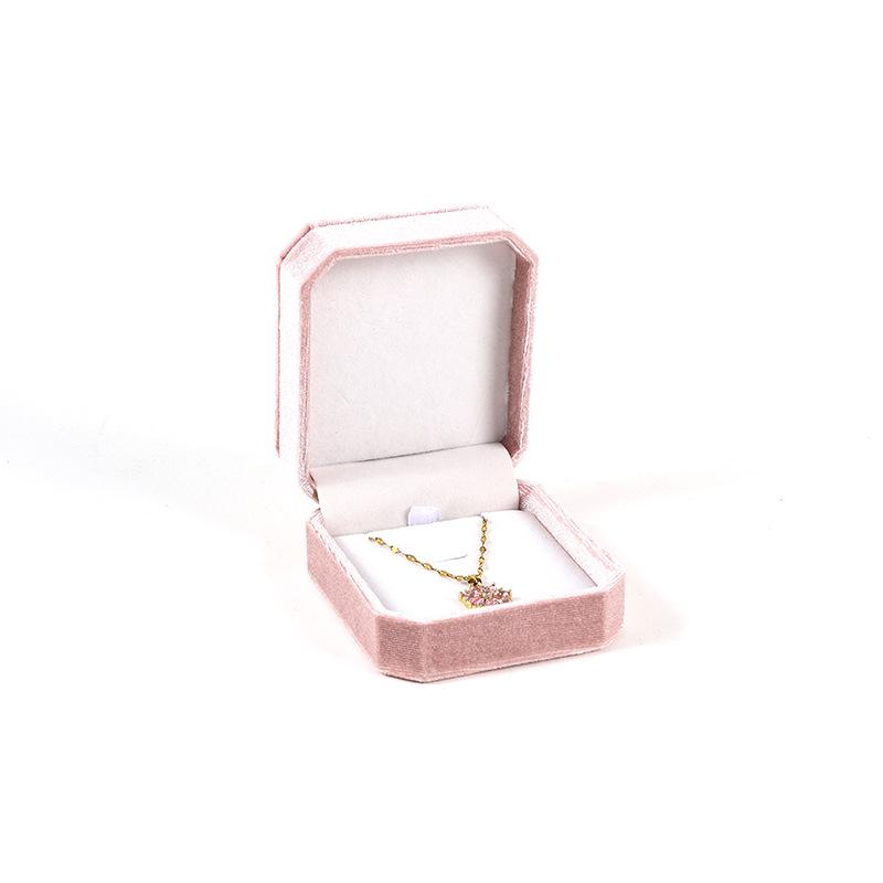 Элегантная бархатная восьмиугольная шкатулка для колец, браслетов, ожерелий и подвесок