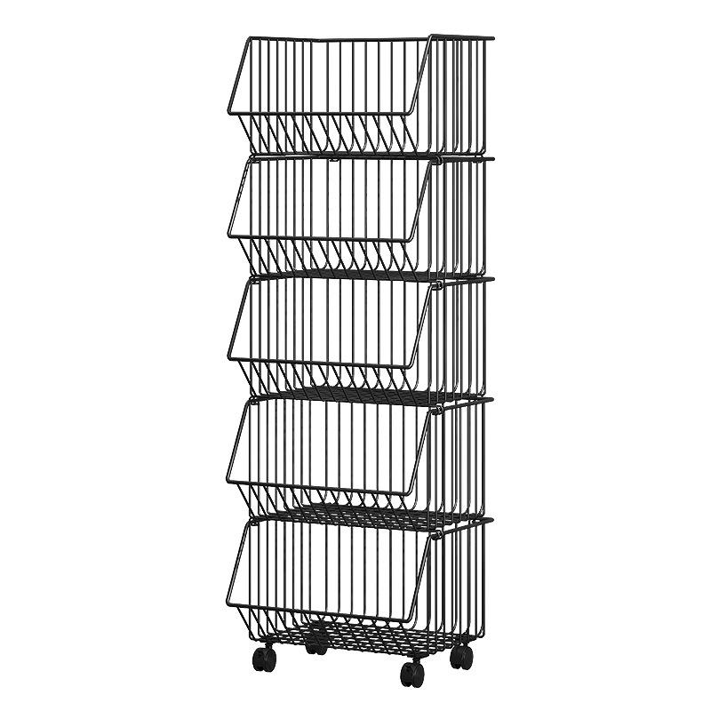 Многоярусная напольная кухонная стойка для овощей и фруктов