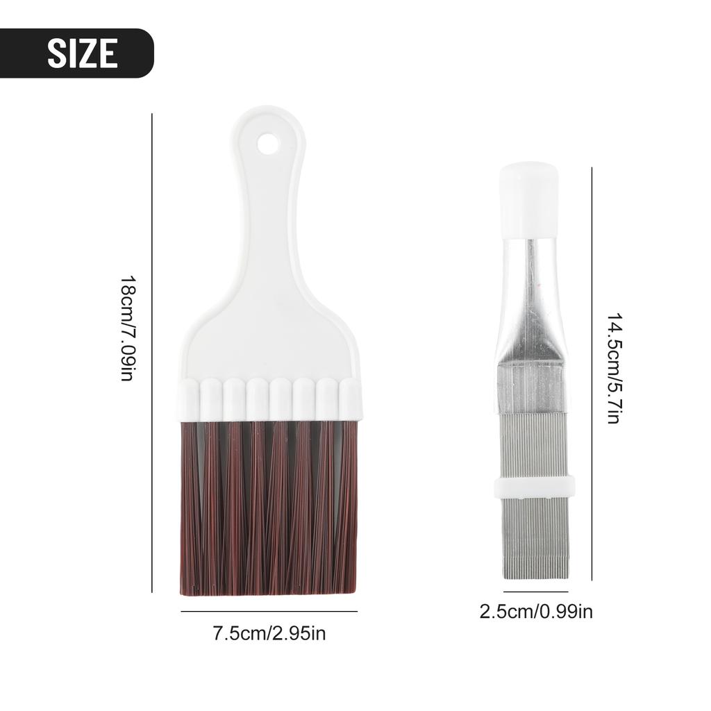 Air Conditioner Fin Repair Comb and Coil Brush 2 Pc Set for Cleaning Condenser Fins and Enhancing Cooling Efficiency