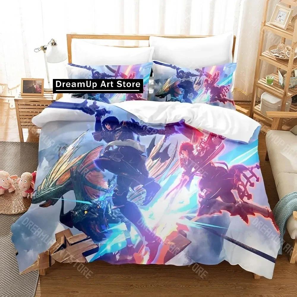 3D Печать Granblue Fantasy Комплект постельного белья Односпальный Полуторный Двуспальный Евро Размер Кинг-сайз Комплект для кровати Взрослый Детская спальня Комплекты с пододеяльником 3D Печать Аниме