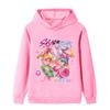 B1207 Детская толстовка с капюшоном с длинными рукавами и принтом Sajaboys Kpop Rumi Zoey Mira для мальчиков и девочек