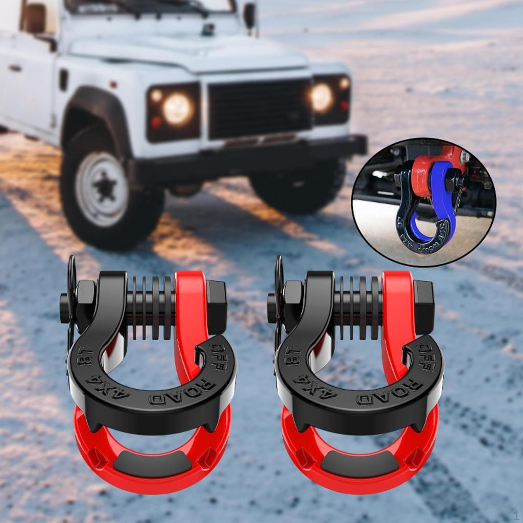 2 шт. D-образные разъемные скобы для буксировки, стальные запасные части, премиум-класса, для бездорожья