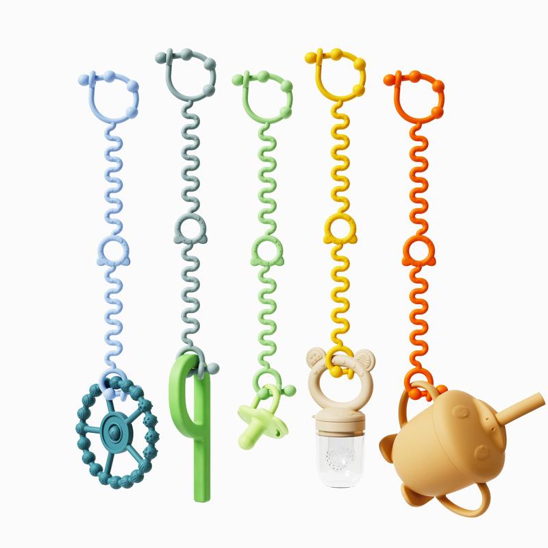 Милые мультяшные держатели-цепочки для соски-пустышки, защита от падения, мягкие силиконовые клипсы для прорезывания зубов, детская игрушка-прорезыватель, ремешок для соски-пустышки