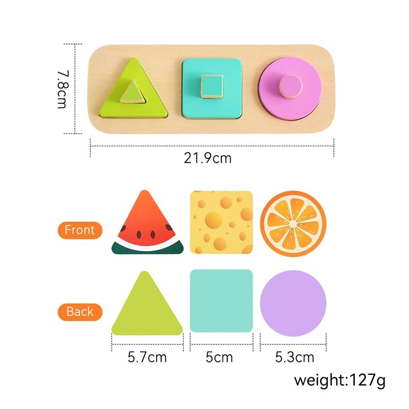 Montessori Education Baby Toys 0 12 Months Wooden Puzzle Shape Pairing Toys Baby Sensor Toys Boy Girl Toys Baby Accessories Gift