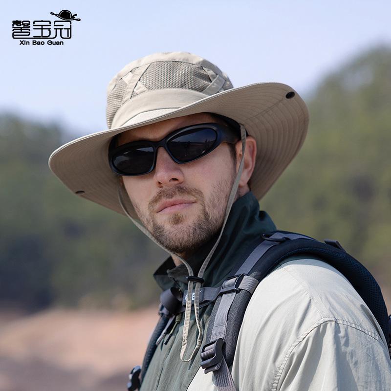 9245 Летняя дышащая шляпа-ведро от солнца для мужчин, весенне-осенняя солнцезащитная шляпа, шляпа для альпинизма и рыбалки