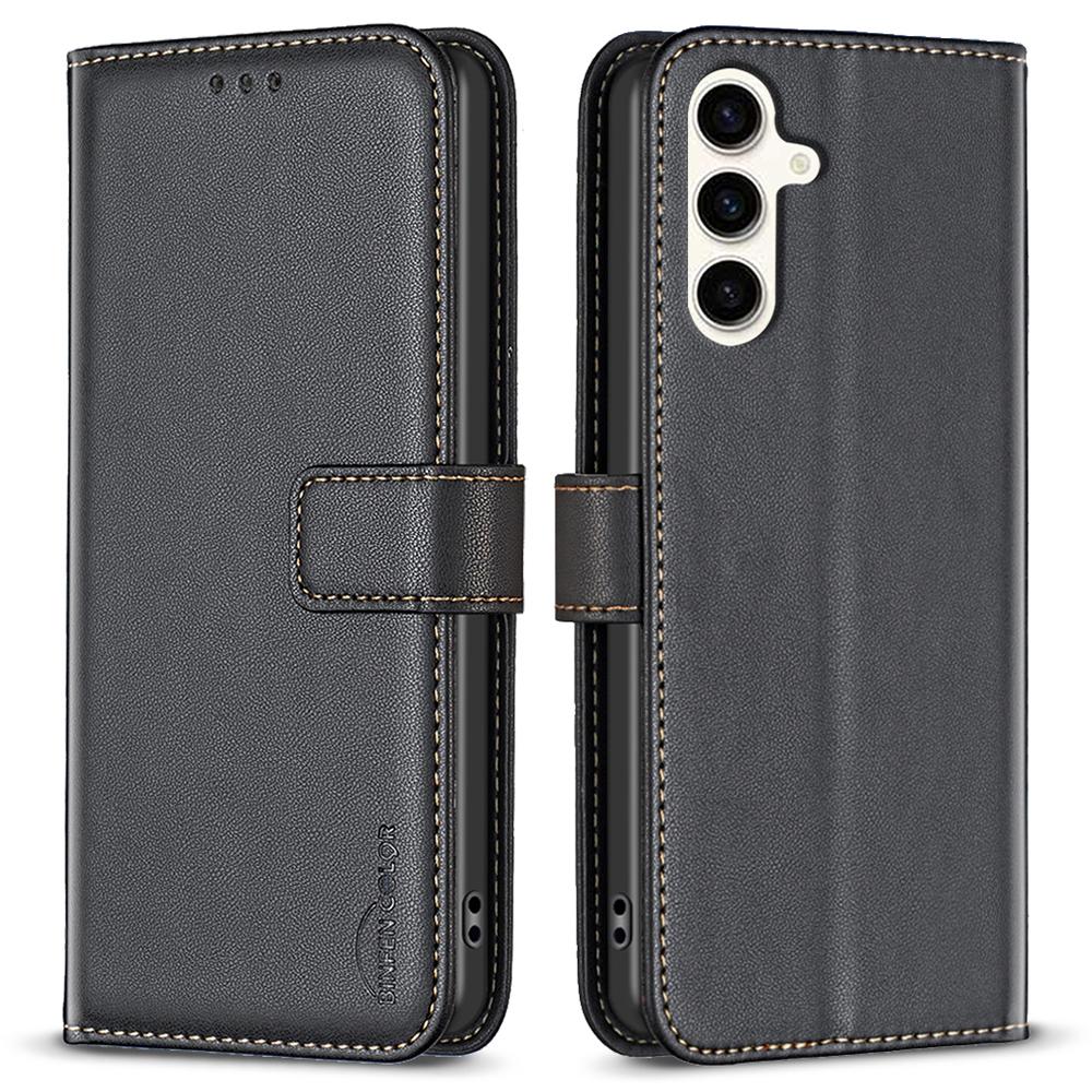 BINFEN COLOR BF17 For Samsung Galaxy M35 5G Case Leather Protective Phone Cover