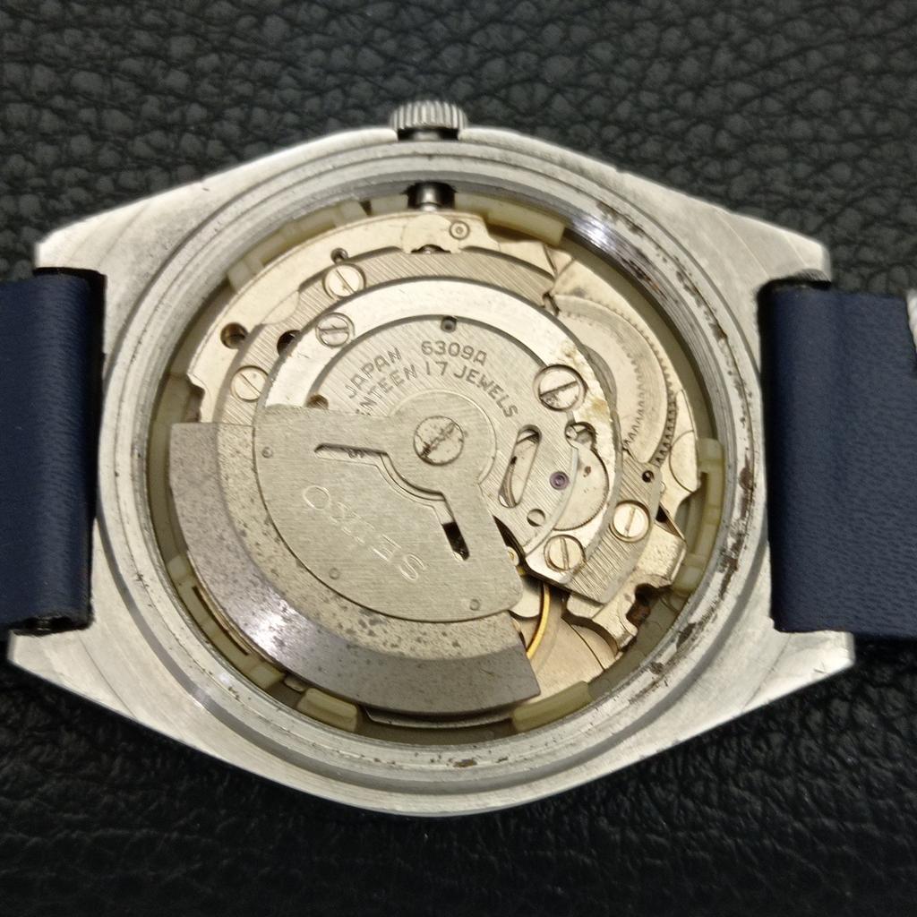 ВИНТАЖНЫЕ МУЖСКИЕ ЧАСЫ SEIKO 5 AUTOMATIC 6309A ЯПОНИЯ С АРАБСКИМ СИНИМ ЦИФЕРБЛАТОМ a702653-1