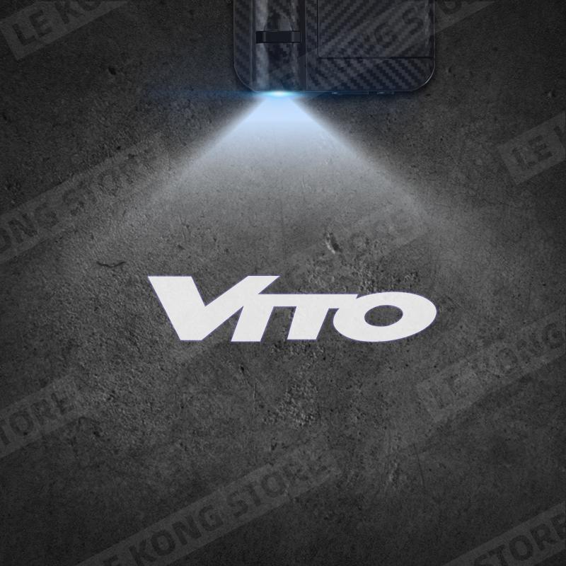 For Viano Vito Sprinter Emblem W906 W907 313 W639 Car Door Light Welcome Lamp Wireless Projector Auto Decoration HD LED
