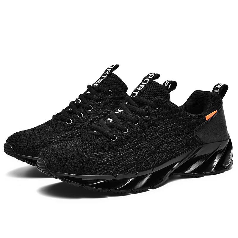 Мужские спортивные кроссовки Fly Knit с дышащей сеткой, размер 47, с воздушной подушкой и амортизацией, без шнуровки, на шнурках, низкие, для бега