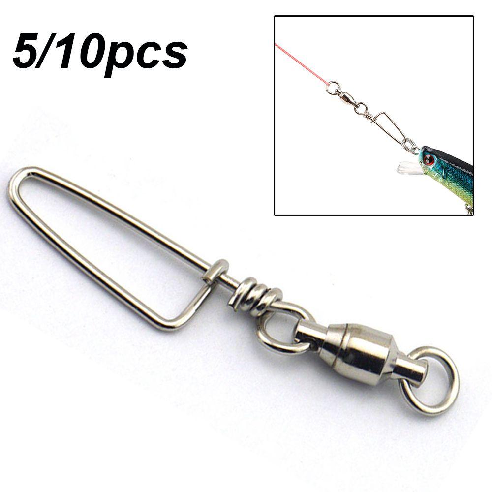 Ring Size 0# To 8# Heavy Duty Ball Fishing Snap Connector with Pin Bearing Barrel Rolling Swivel