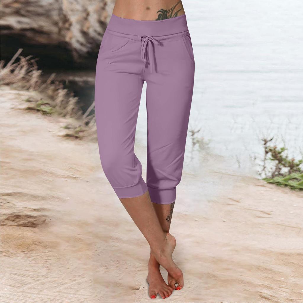 Брюки для женщин, укороченные шорты для женщин, летние новые повседневные эластичные модные повседневные брюки