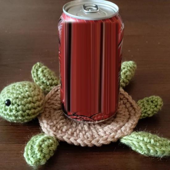 Cute Handmade Crochet Anti-scald Decorative Sheep Flower Turtle Shape Mug Coaster Household Stuffs Mug Rug