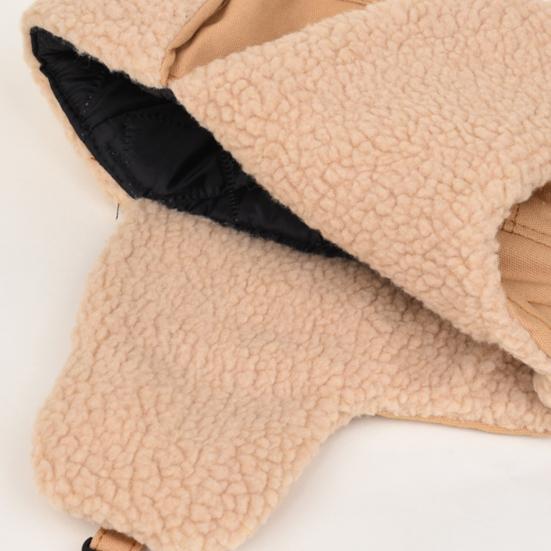 Шапка Лей Фэна Утолщенная Внутренняя Подкладка Однотонная Застежка-Пряжка Универсальная Брезентовая Шапка с Защитой Ушей Повседневная Одежда