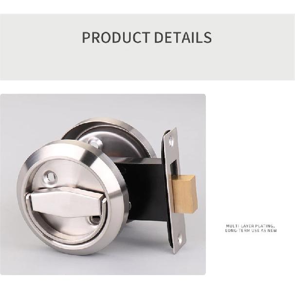 KK&FING Invisible door concealed lock single-sided double-sided pull ring concealed lock bedroom living room lock door lock