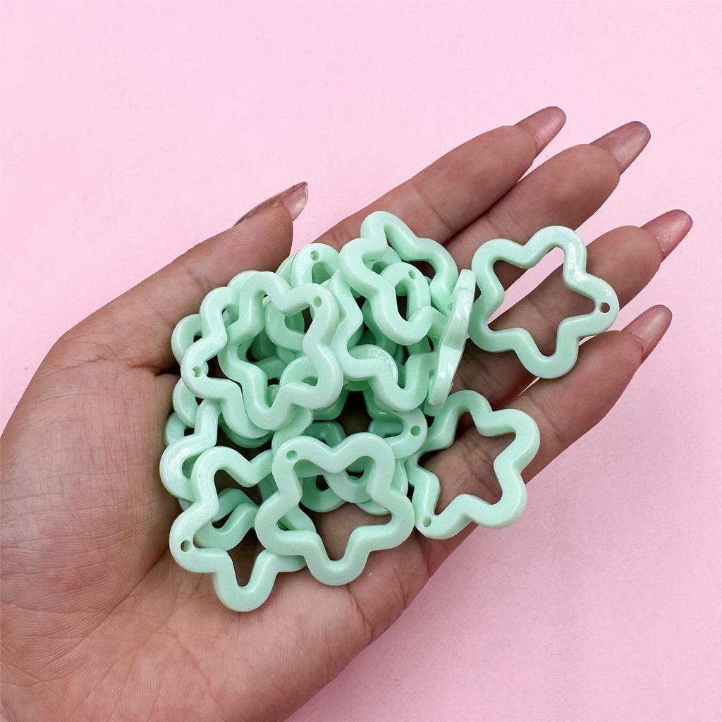 Высококачественная подвеска в виде звезды пентаграммы, 40 шт., подвески цвета конфет для ожерелья, сережек, изготовление украшений своими руками, 30 мм, акрил