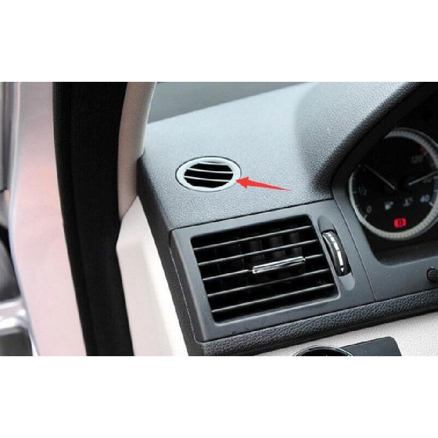 Silver Titanium Dashboard Side Vent Overlay Cover Trim For Benz 2007-14 C-Class