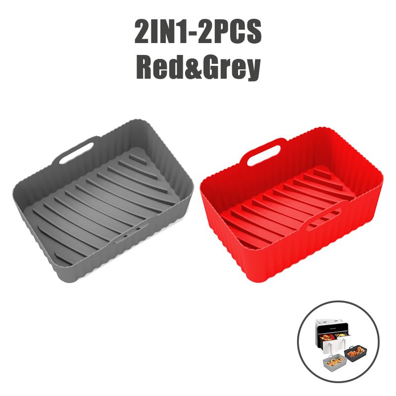 Силиконовые вкладыши для аэрофритюрницы пищевого класса для двойной аэрофритюрницы Ninja, антипригарные аксессуары для корзины аэрофритюрницы для Ninja