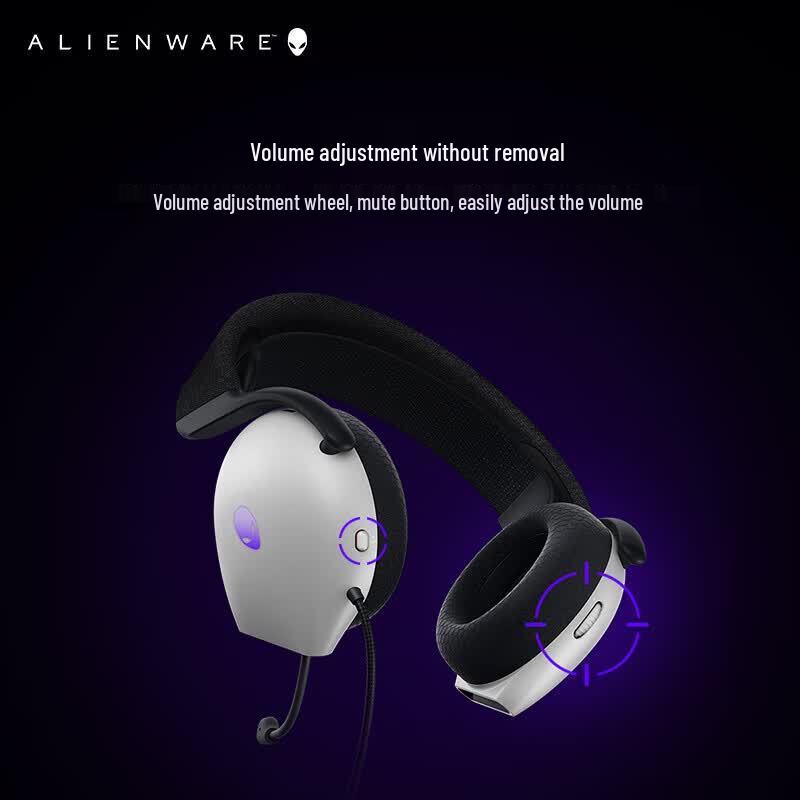 Игровая гарнитура Alienware AW520H с ИИ-шумоподавлением и RGB-подсветкой