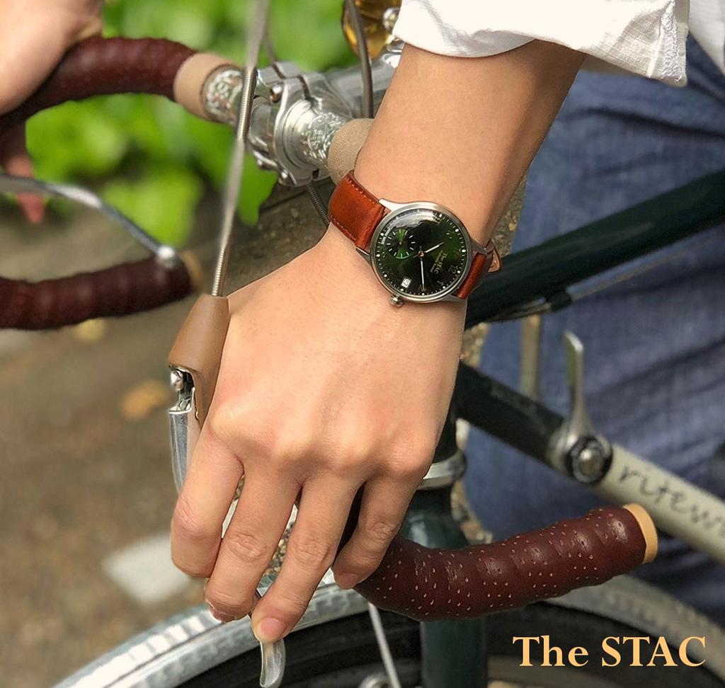 [The Stack] Наручные часы STAC Made in Japan Domestic, 36 мм, классические зеленые, мужские, женские, унисекс