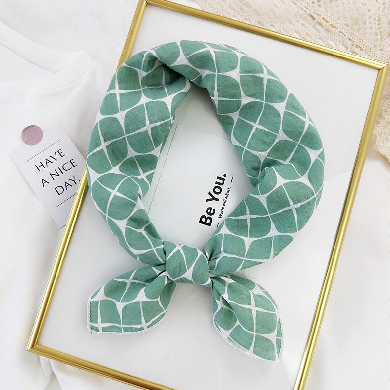 New Cotton & Linen Square Scarf: Women's Spring-Summer Korean Fashion Headscarf
