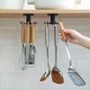 Adhesive Wall-mounted Kitchen Storage Rack with Rotating Hooks
