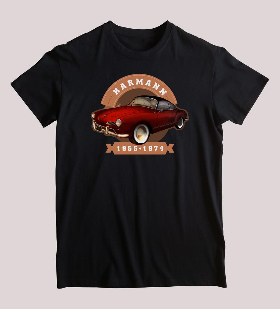Классическая Karmann Ghia Немецкий Винтажный Автомобиль Футболка 100% Хлопок Круглый Вырез Летняя Короткий Рукав Повседневная Мужская Футболка Размер S3XL