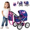 Kinderplay Landau Pour Poupée Pliable, Anse Réglable + Sac, Roues Silencieuses (KP0261T)