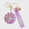 Luminous Oil-Filled Donut Quicksand Keychain: Exquisite Car Pendant & Bag Accessory, Ideal for Gifts.