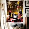 Jazz Cat Drummer Pattern Home Decor Tapestry, Wall Hanging, Decorative RV Wall Cloth.SGT0917342