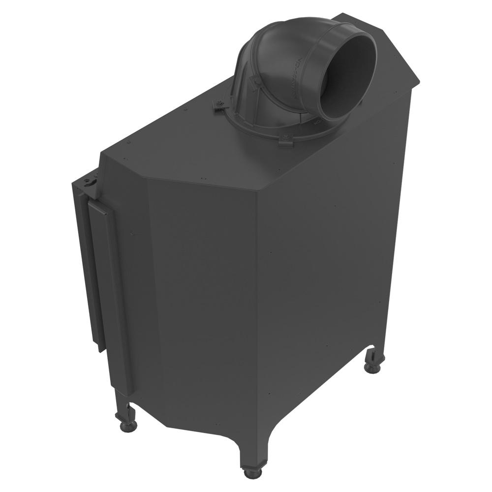 Steel fireplace KRATKI NADIA 12 kW Ø 200 black thermotec