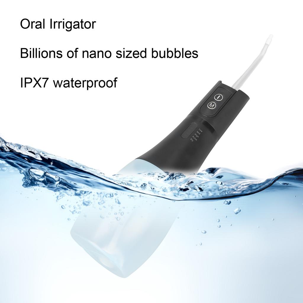 Беспроводной стоматологический ирригатор для полости рта, водонепроницаемый отбеливающий ирригатор для полости рта большой емкости для семьи ( белый)