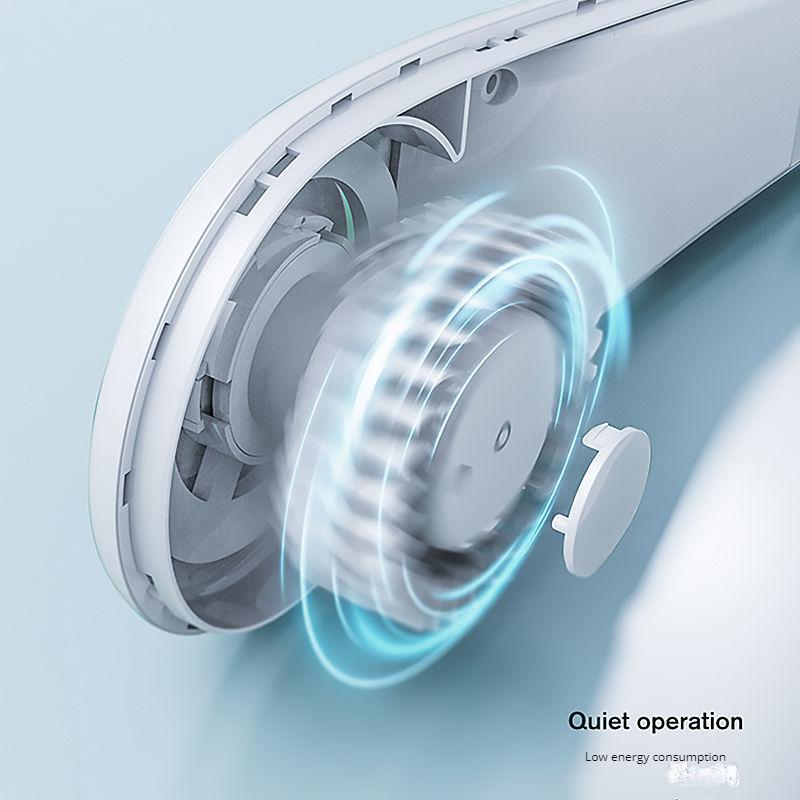 1200 мАч Мини Воздушное Охлаждение Маленький Вентилятор Портативный Уличный Спорт USB Большой Ветряной Беспроводной Безлопастной Вентилятор На Шею