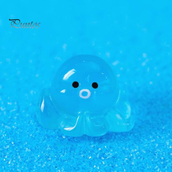 32 шт. Миниатюрные фигурки осьминогов, светящиеся в темноте, миниатюрные статуэтки осьминогов из смолы для волшебных садов, аквариумов, поделок своими руками