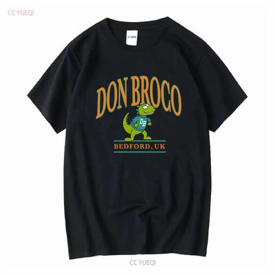 Don Broco Bedford Динозавр Футболка винтажная Стирка с эффектом Графика Дышащая мужская Стильная Немного уличная мода Унисекс