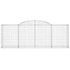 Vidaxl Kosze Gabionowe, 3 Szt, 300X50X100/120 Cm, Galwanizowane Żelazo