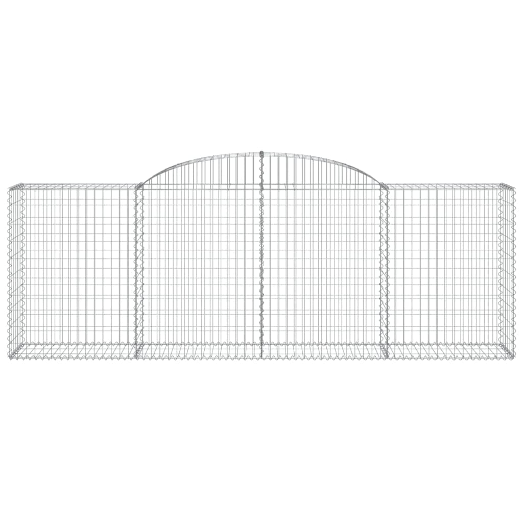 Vidaxl Kosze Gabionowe, 3 Szt, 300X50X100/120 Cm, Galwanizowane Żelazo