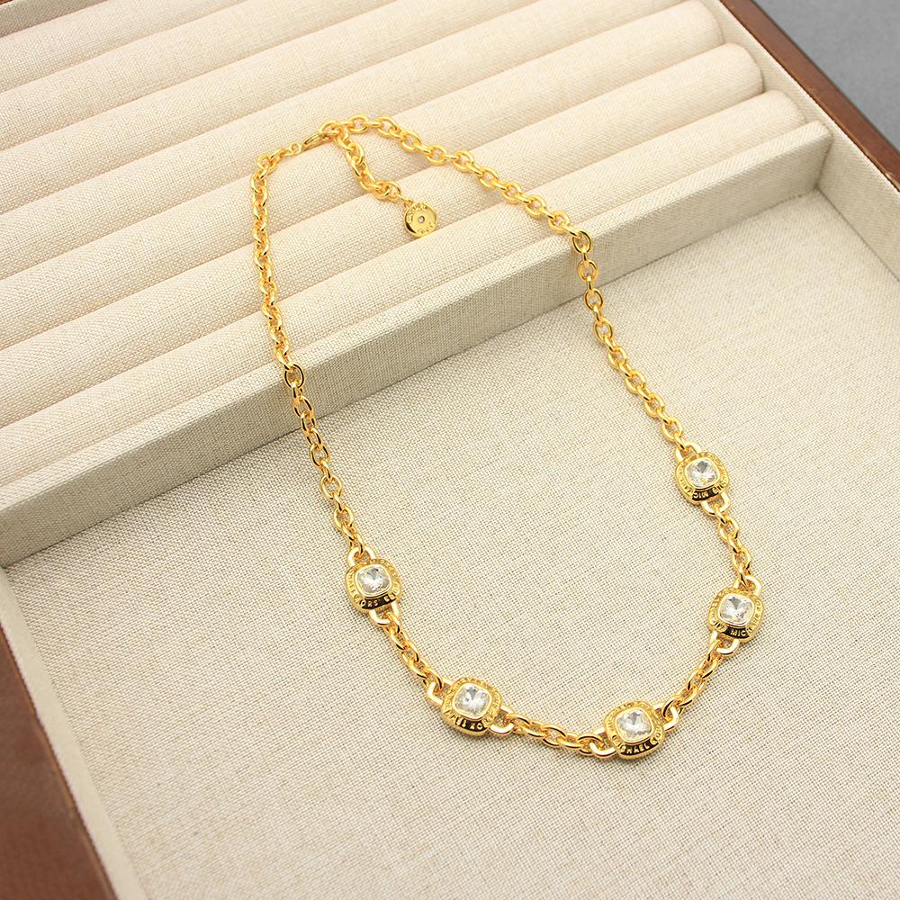 Роскошный женский медный ювелирный набор с золотым покрытием: Ожерелье & браслет