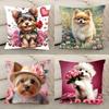 Элегантная наволочка для подушки с собакой Элегантная пара Гостиная Спальня Декоративная Прямоугольная наволочка Чехол для подушки для дивана