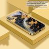Золотая ветка цветка Для Samsung A 31 32 A33 A34 35 14 A15 13 16 25 26 50 52 53 54 55 56 70 71 72 73 Золотой стеклянный чехол для телефона