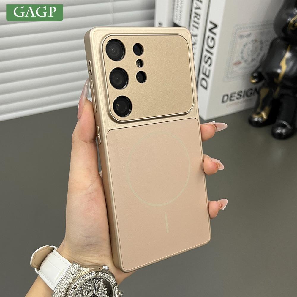 Для Samsung S26 Ultra Магнитный чехол для беспроводной зарядки для Samsung Galaxy S25 S23 Ultra S24 Plus Матовый Жесткий ПК Ударопрочный чехол
