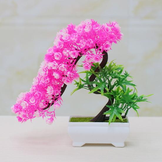 Artificial Flower Plant Tree Potted Bonsai Office Garden Party Desktop Ornament