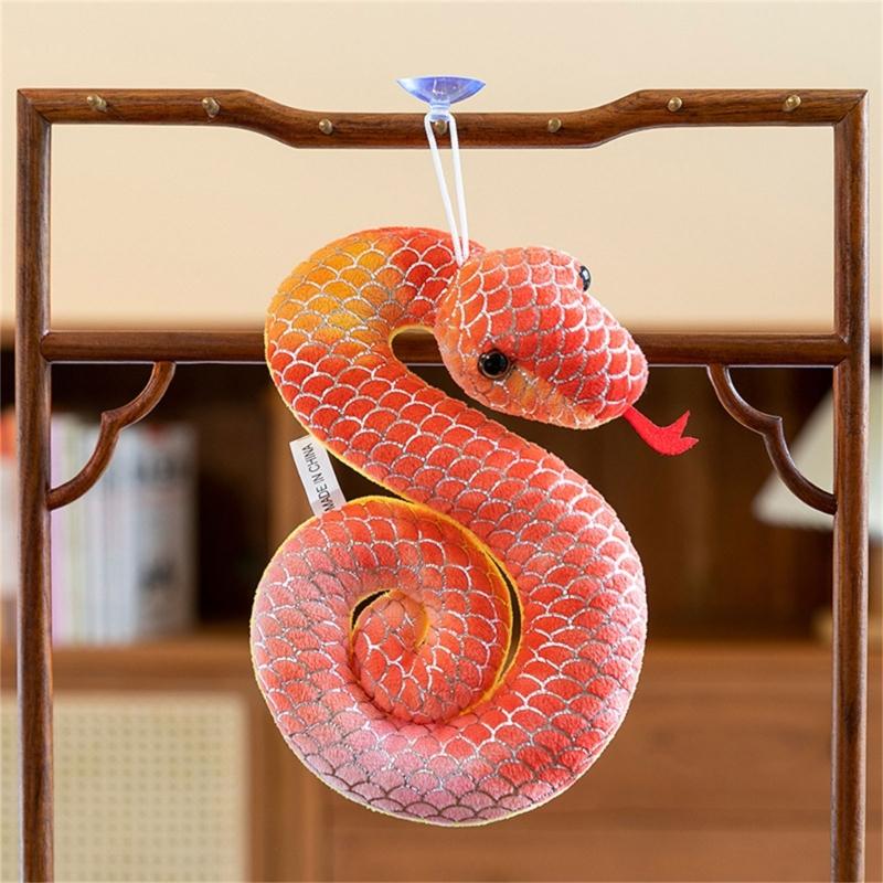 Fashionable Snake Hanging Ornament Charm Accessory with Vibranting Color and Gold Accent Sturdy PP Cotton Materials